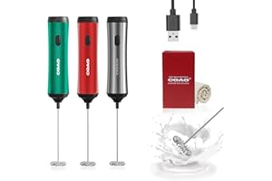 COAO Potente mini montalatte automatico portatile USB C ricaricabile Schiuma maker Agitatore per caffè Montalatte Frusta per schiumare il latte Piccolo per bambini stainless steel