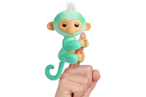 Fingerlings 2023 Nouveau Singe interactif réagit au Toucher - Plus de 70 Sons et réactions - Ava (Bleu Sarcelle)