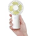 JISULIFE Handheld Fan with 20 Hours of Cooling, 4000mAh Battery, USB Rechargeable Portable Fan for Travel, Makeup, Concerts & Commute – Stay Cool Everywhere (White)