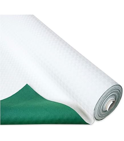 Tata Home Mollettone Plastificato Salva Tavolo Proteggi Tavola Sottotovaglia 100% Made in Italy Colore Bianco Misura cm 140x400