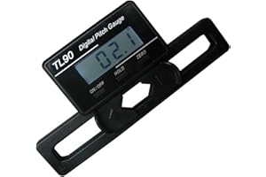 Laluky Digital Pitch Gauge, LCD Backlight Display Slicer Angle Measurement Tool, Battery Powered Digital Pitch Gauge for RC Helicopter Model(Black)