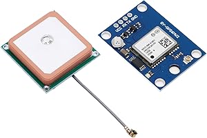 GPS Módulo APKLVSR GY-NEO6MV2 NEO-6M, módulo de Control de Vuelo GPS 3V-5V con Antena superpotente APM 2.5 para Arduino EEPROM