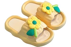 VPQILH Kids Girls Cloud Sliders UK Clearance Infant Flower Patchwork Sandals Flat Slippers Open Toe Slides Comfy Thick Sole Shoes Summer Non-Slip Sandal Lightweight Casual Slider Bathroom Beach Pool Slipper