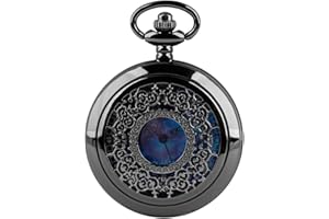 Tiong Orologio da tasca al quarzo, orologio da tasca creativo a stella, orologio da tasca alla moda per uomini e donne, regali di anniversario per vacanze