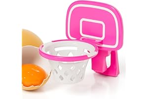 YJWZ Separateur Oeuf Jaune et Blanc Panier de Basket, séparateur de Jaune d'œuf,filtre de jaune d'œuf Forme de Cadre de Basket-Ball, séparateur d'œuf en Plastique (Rose)
