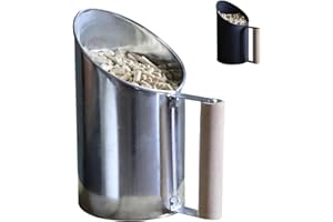 Linxor - Pelle à granulés, pellets en Fer de Zinc et poignée en Bois - 1.5L - Plusieurs Coloris