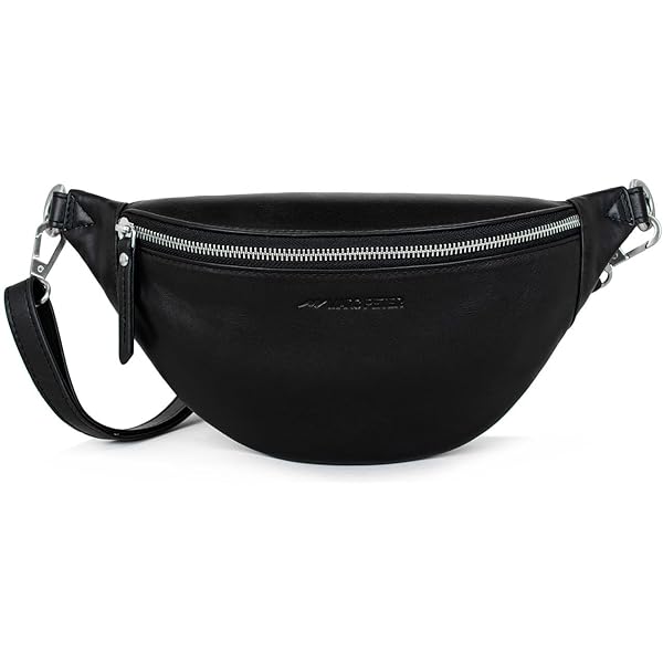 Marsupio In Pelle Vintage Gusti Belt | Borsa A Tracolla Regolabile Unisex, Nero - Foto 9