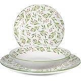 Royal Norfolk Holly Time Servizio Tavola, 18 Piatti, Porcellana, Decorato, Natale