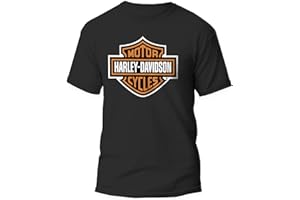 Createe T-Shirt con Stampa Harley Davidson Uomo Motorcycle Biker Rider 100% Cotone