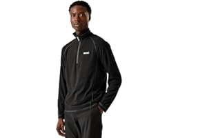Regatta Męski Lekka Bluza Mini W Paski Montes Z Zamkiem Do Połowy Długości, Black
