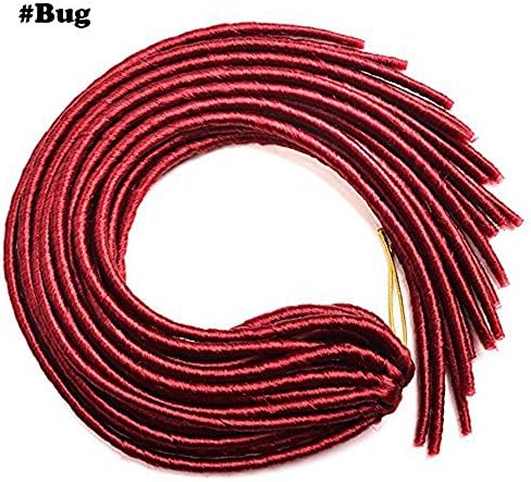 Hot sale20inch 100g/pack 20roots faux locs crochet dreadlocks hair Havana Mambo Faux Locs Synthetic Crochet Braids (20", bug)