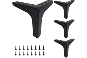 LONGZG 4 sztuki czarnych trójkątnych nóg stołu o długości 13 cm, do samodzielnego wykonania, nadają się do szafy, sofy, stolika kawowego, szafki pod telewizor i innych nóg meblowych.