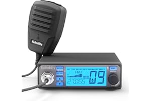 Radioddity CB-500 Radio CB 4W Ricetrasmettitore Portatile con riduzione del rumore, AM FM, Canale di Emergenza Istantanea 9/19, Microfono Portatile, Display Retroilluminato a 7 Colori, per Camionisti