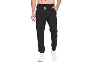 JustSun Tracksuit Bottoms Mens Joggers with Zip Pockets