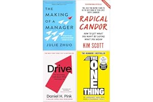 La creación de un gerente, Candor radical, Drive Daniel H. Pink, Colección de 4 libros The One Thing