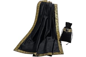 BLESSUME Tovaglia per tarocchi Divinazione Wicca velluto Altare panno con Tarocchi Pouch