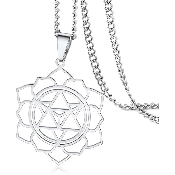 Orecchini Pendenti Amaxer In Acciaio Inox Con Simbolo Fiore Della Vita E Motivo Floreale Mandala, Gioielli Spirituali
