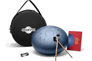 Shaevle ståltungtrumma 12 tum 13 toners lugntrumma, regntrumma utomhushandpan för meditation yoga, lugnande slagverksinstrument musikalisk present för vuxna och nybörjare
