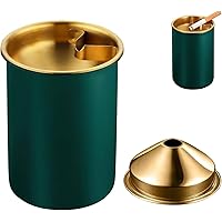 Buy TecoKart® Ash Tray with Lid & Cigarette Holder, Stainless