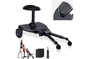 Vihir Patinete Carro Bebe Universal, Patin Carro Para Bebe, Buggy Board con Asiento Más Ancho y Más Alto, Viene con Dos Almohadillas Antideslizantes, para Niños de 2 a 6 Años, Carga 25kg