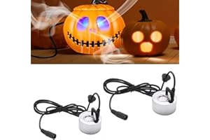 Tiamu 2 Pack Mist Maker Fogger Humidificador Ultrasónico Fabricante de Niebla Incubadora Industrial para piscinas con fuente, 24V Nebulizador Atomizador Humidificador de Aire, Enchufe EU