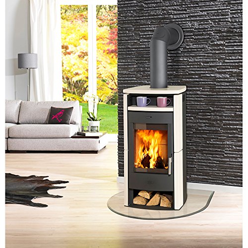 Preisvergleich Produktbild Fireplace Kaminofen »Paris« - Kachel beige - 6 kW - max. 108 m³
