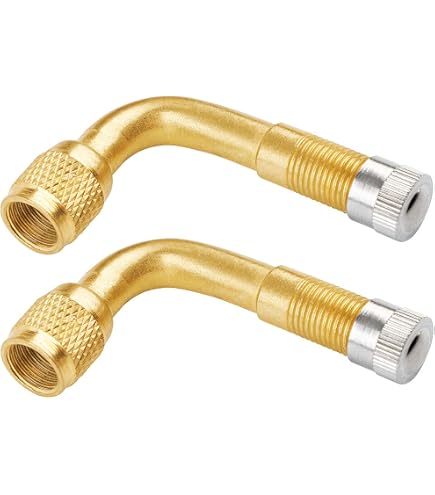 Felgenfactory Lot De 2 Valves D'Angle 90° Aluminium Noir 8,3 Mm - Pour Moto, Léger & Robuste