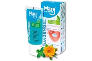 MARA EXPERT Gel de langue médical lutte contre les dépôts de langue bactériens et nettoie et nourrit la langue avec du calendula de la camomille de la sauge antibactérien complément du grattelangue