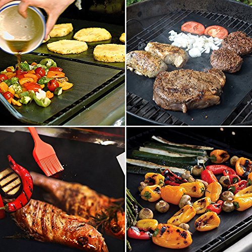 Olycism BBQ Barbecue Grill Matte BALFER Grillmatte Set Teflon Zuschneidbar 3 Packs(40*33cm) - 7
