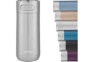 Contigo Luxe Autoseal Travel Mug, Stainless Steel Thermal Mug, Vacuum Flask, Leakproof Tumbler, dishwasher safe, Coffee Mug with BPA Free Easy-Clean Lid