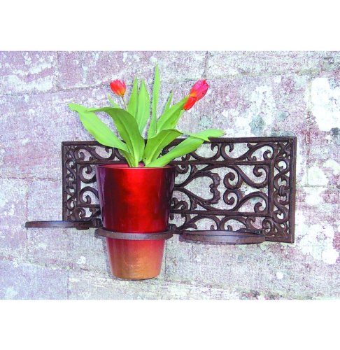 Esschert BPH15 - Macetero de Pared para 3 Plantas, diseño Forjado