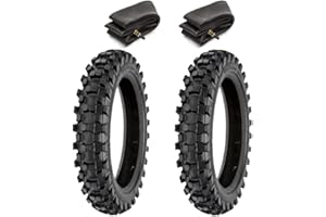 ECOVELO 2 cubiertas 2.50-10 + cámaras de aire neumáticos tachonados 33J Cross Mini Moto Neumáticos Minicross