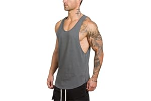 Cabeen Canotta Uomo Bodybuilding Gym Tank Canottiera Palestra Sportive Fitness Maglie Senza Maniche Cotone
