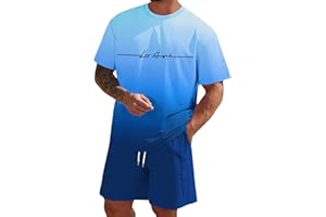 Dwevkeful Ensemble Été Homme - Ete Chic Et Elegant Ensemble Short Tee Shirt avec Poches Grande Taille Tenue Sport Jogging Slim Fit Survetement Décontracté Confortable Pieces