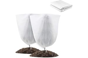 SZSMW 2 Pacchi Telo per Piante Inverno Antigelo - Riutilizzabile per Telo di Protezione Antigelo per Inverno - Protezioni Invernali per Piante，Adatto per Giardini, Fiori e Altri Luoghi