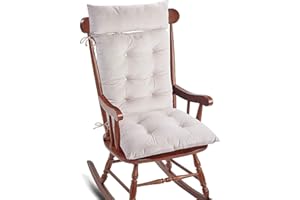 Big Hippo - Cojín para respaldo para tumbona, tumbona de jardín, banco de jardín, oficina, interior/exterior, acolchado, grueso, cómodo y suave, 111 x 48 x 9 cm, color beige