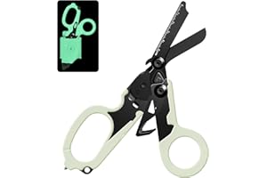 FLRMINGIGIGI Emergency Shears mit Strap Cutter und Glass Breaker Faltbare Scherenzange aus Edelstahl, Outdoor Camping Rescue Scissors Tools