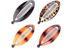 OPIURVY Fermagli per capelli a banana,4 PZ Banana Clip pettine per Capelli, in resina, per capelli e banane, per coda di cavallo, accessori per lo styling dei capelli a incastro, per donne e ragazze