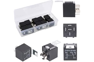 Glarks 10 Stück 12 V 30/40 Amp 5-Pin SPDT Elektrischer Relaisschalter für Auto, LKW, Boot, Marine
