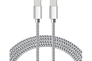 Fugetek USB C to USB C Charger Cable,60W Fast Charging USB C Cable,Braided Type C Phone Charger Cord For iPhone 15,Galaxy S22 S20 Plus S9 S8, LG,Pixel, Switch,iPad Air MacBook Pro 2020 (1M)