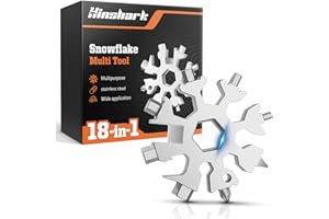 Hinshark Idee Cadeau Homme, Outil Multifonction Flocon de Neige 18 en 1, Cadeau Homme Noel Original Utile, Gadget Insolite Utile, Idée Cadeau Secret Santa, Cadeau Noel Papa