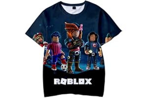 MINIDORA Roblox T-Shirt Niños Camiseta de Manga Corta 3D Imprimir de Juego