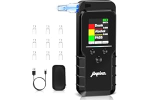 JINPINZ Éthylotest Alcootest Capteur Électrochimique Électronique: Ethylometre Professionnel Rechargeable - Portable Alcotest Avec Mémoire Affichage Numérique - Testeur d’alcool adapté à un usage personnel