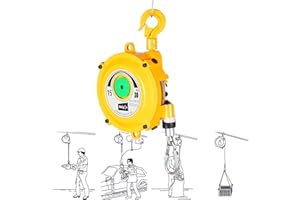 AOCAY Spring Balancer Retráctil, Balanceador de Resorte Portaherramientas para Línea de Montaje para Colgar y Fijar Herramientas, Audaz Cable de Acero de 1.5m + Carcasa de Acero, Larga Vida Útil