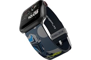 MOBYFOX Gwiezdne Wojny: Mandalorian - pasek do smartwatcha Beskar Armor - oficjalnie licencjonowany, kompatybilny z każdym rozmiarem i serią Apple Watch (zegarek nie jest dołączony)