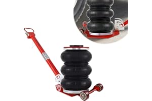 ACXIN Sollevatore pneumatico 3T, 6600 Ibs gonfiabile, manico regolabile, cric ad aria, capacità di carico per auto di famiglia, minivan, rosso