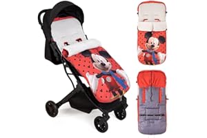 INTERBABY Universal Fußsack Kinderwagen Winter | Weiche, Warme, Wintersack Kinderwagen | Abnehmbare fußsack, Doppelte Öffnung, Leicht zu Waschen, Antiallergene Materialien, Mickey Topos