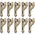 Ferio Zinc Antique Brass Jaguar Designer Heavy Curtain Supports Holder for Door and Window Curtain Brackets Set for 1 Inch Rod (Pack of 10 Pcs)