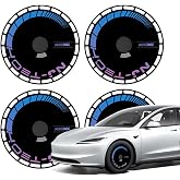 Tesla Model Y/Model 3 19" Aerodisk Jant Kapağı (SİYAH PEMBE MAVİ)- Juniper ile uyumlu değildir.