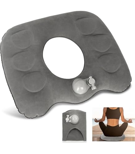 Cuscino Ortopedico Gonfiabile Per Emorroidi E Dolore Coccige - Grigio, Per Sedie E Carrozzine - Foto 2